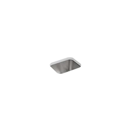 Sterling Kitchen Sink, Undermount, Stainless Steel, 12 in W x 14 in L x 7 in H UCL1515